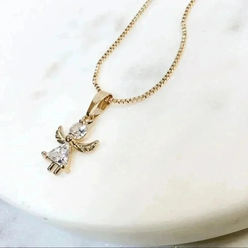 𝅺925 Stamped ANGEL Necklace - Picture 3 of 7